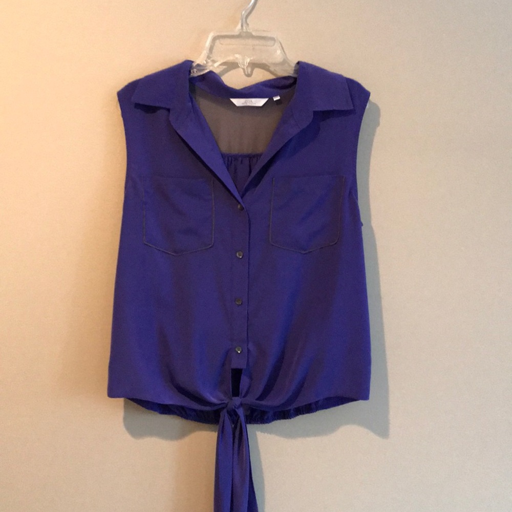 Purple ZOA Tie Top